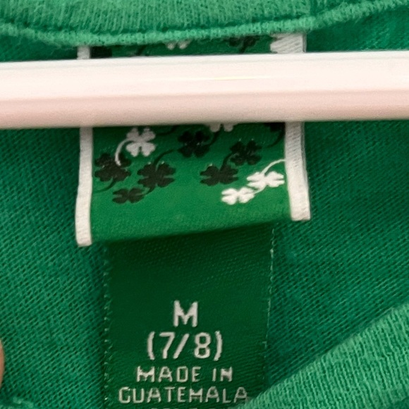 Green shamrock Irish Tee in Girls Size 7 / 8 (big kids) - Picture 5 of 5
